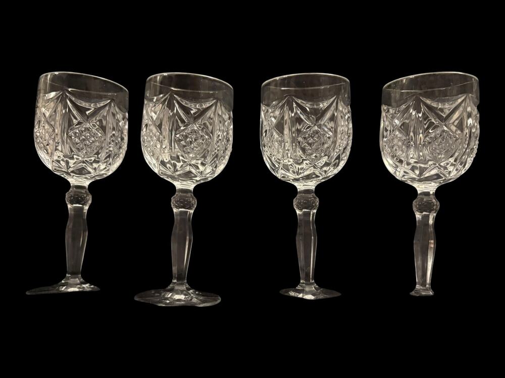 Kobe West Germany Set of 4 Small Cordial Glasses No Chips Classic Raised Pattern